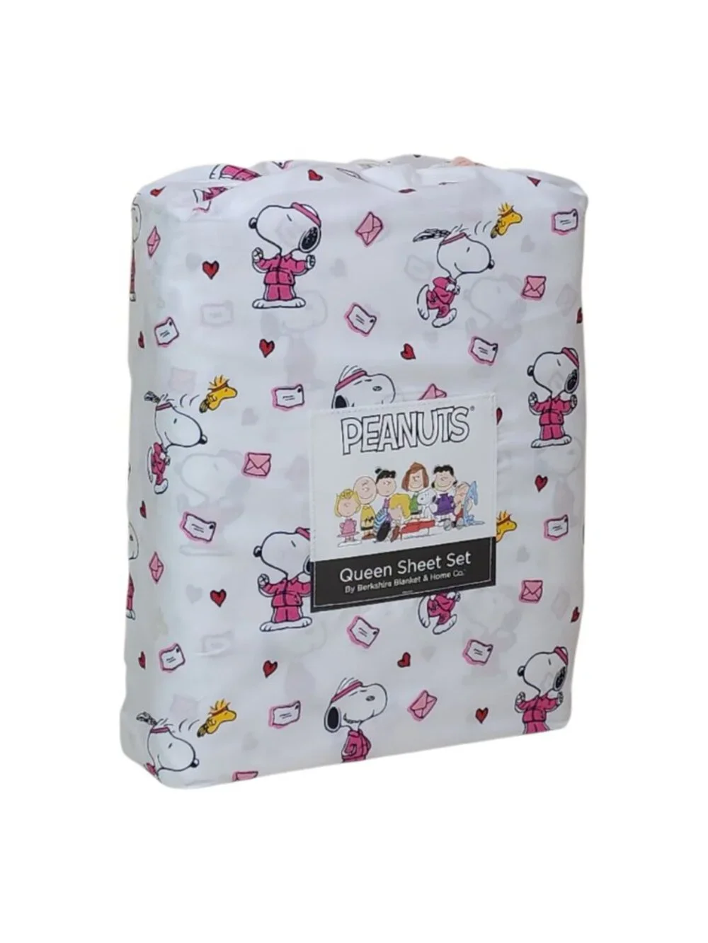 Peanuts Snoopy & Woodstock Queen Sheet Set By Berkshire Valentines Day Letters